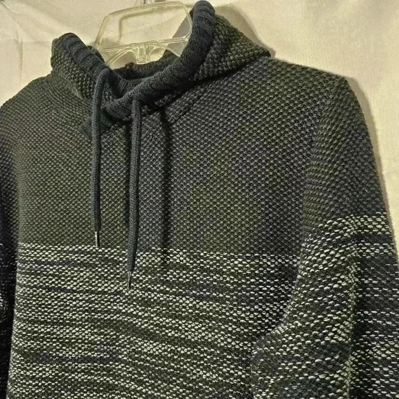 Commerce Mens Cotton Blend Sweater Hoodie Gray/White Size Large - Picture 4 of 10